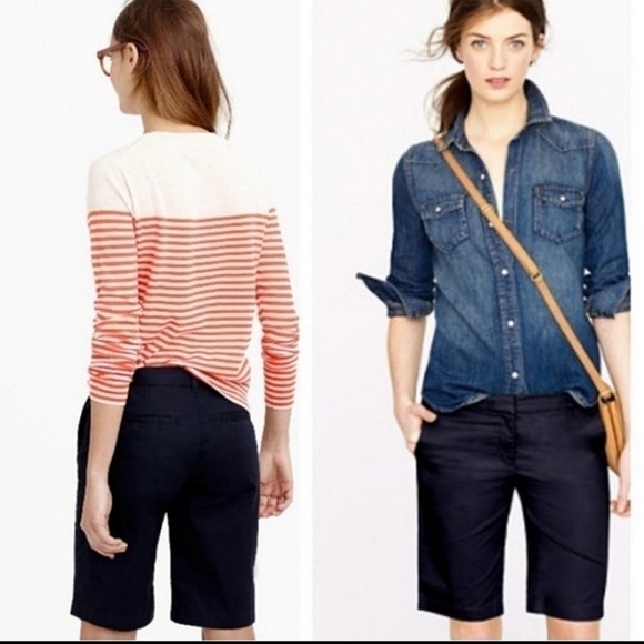 J.Crew Frankie Navy Bermuda Shorts - Picture 1 of 7